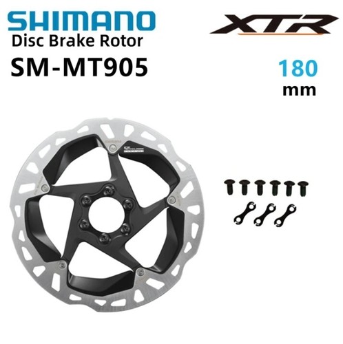 Shimano MT-RT905 Disc Brake Rotor Left 203mm 6-Bolt SHIMANO XTR RT-MT905 6-Bolt Disc 180⁄203mm Brake Rotor ICE